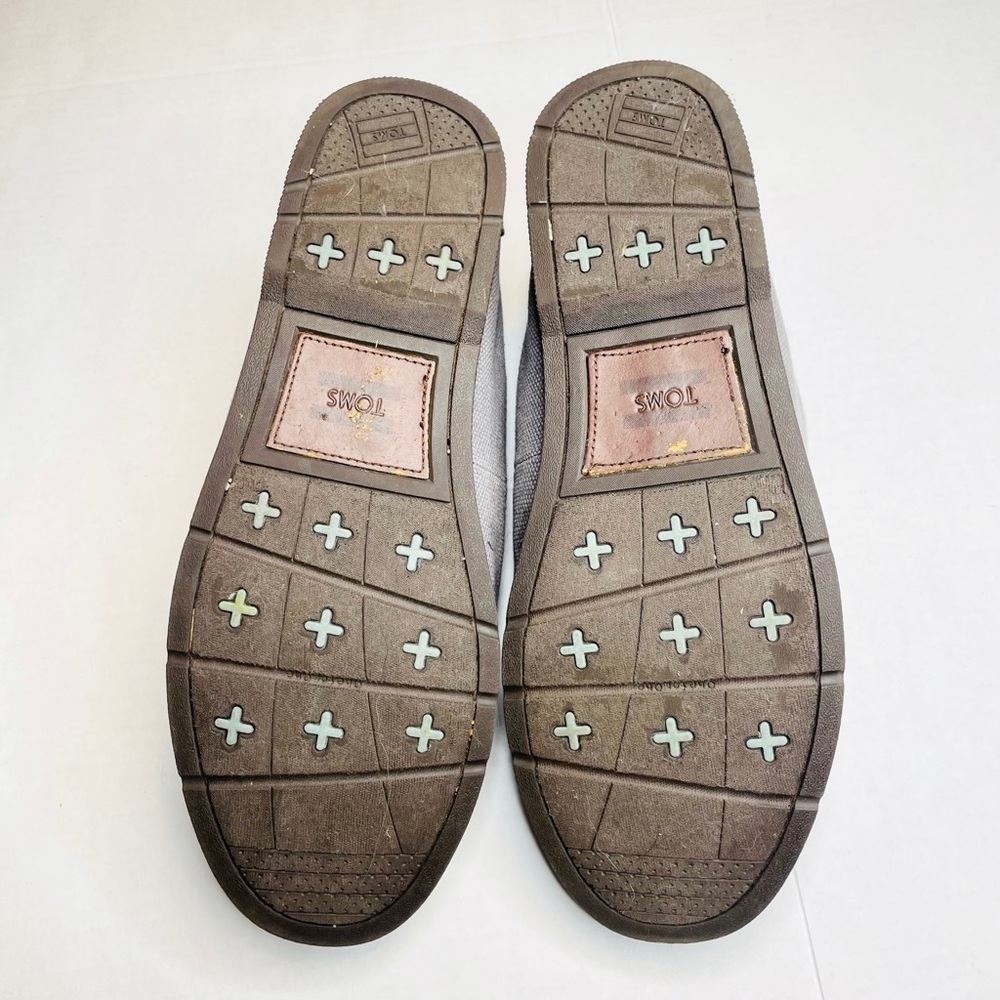 Toms Botas Highlands Mens Grey Wool Ridge Sherpa Lined Chukka Boots Size 12 - Picture 6 of 9